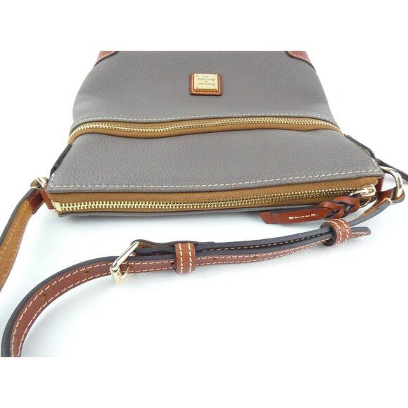 Dooney & Bourke Gray Pebble Leather Crossbody Purse - Picture 6 of 16